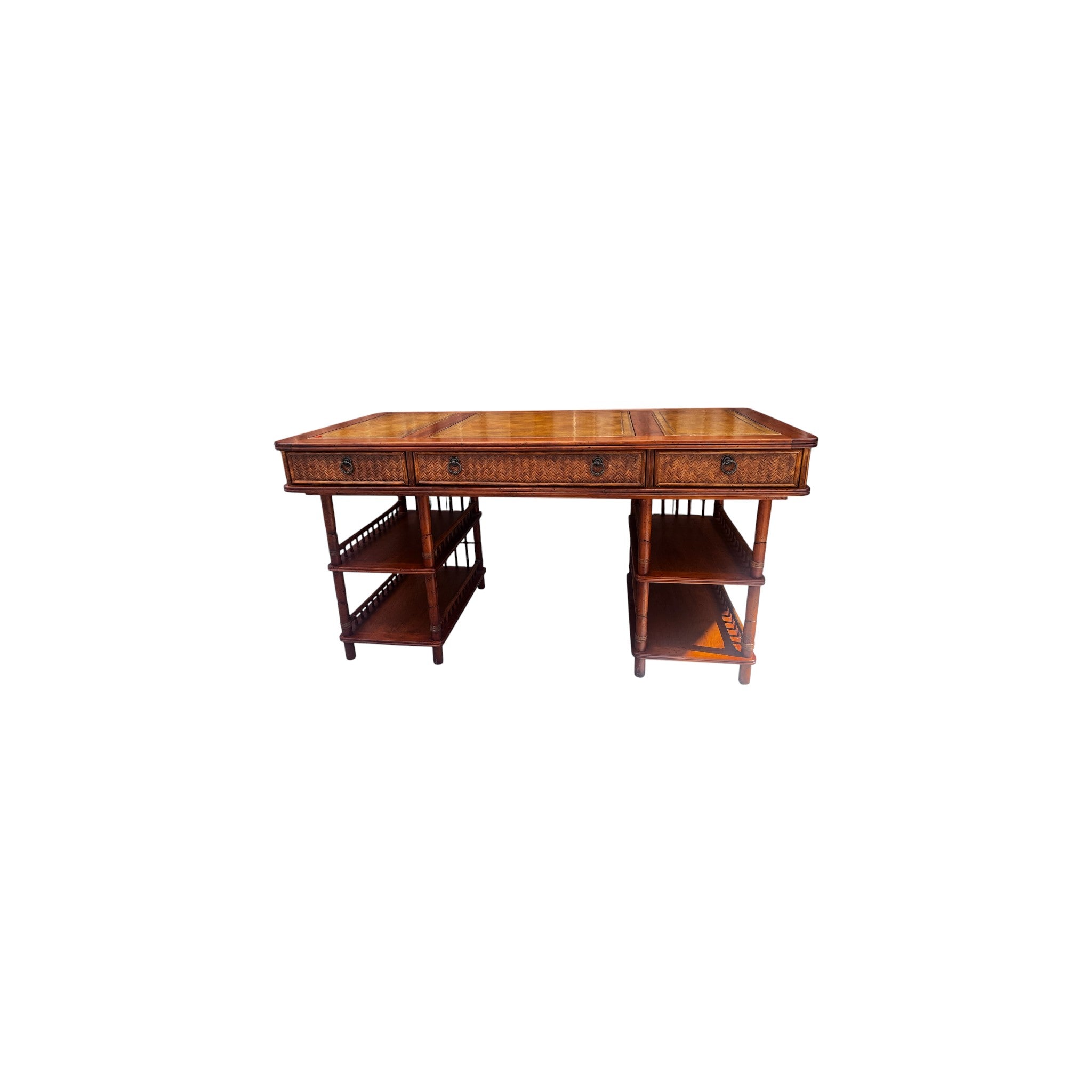 Tommy Bahama British Colonial Bamboo and Rattan Desk 2