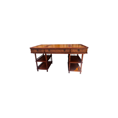 Tommy Bahama British Colonial Bamboo and Rattan Desk 2