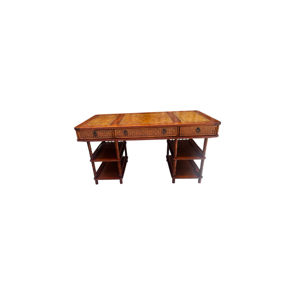 Tommy Bahama British Colonial Bamboo and Rattan Desk 3