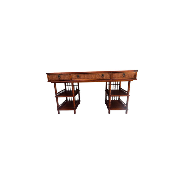 Tommy Bahama British Colonial Bamboo and Rattan Desk 3