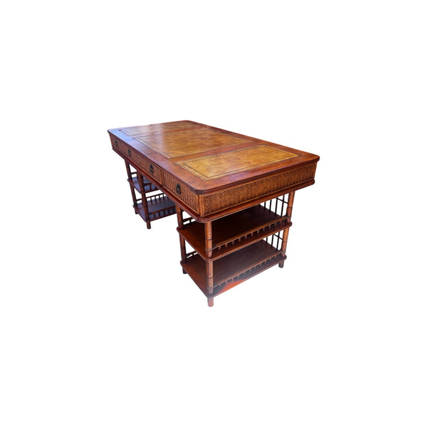 Tommy Bahama British Colonial Bamboo and Rattan Desk 3