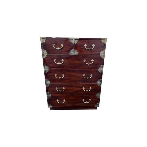 Henredon Asian Japanese Tansu Campaign Style Chest of Drawers
