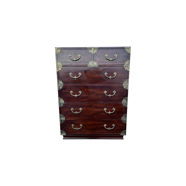 Henredon Asian Japanese Tansu Campaign Style Chest of Drawers