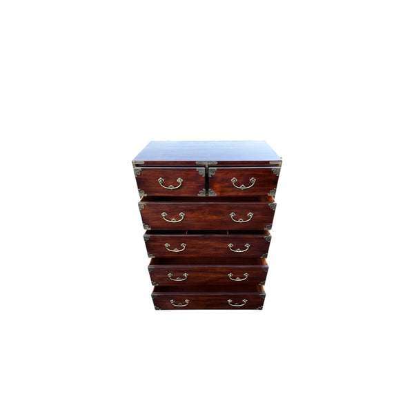 Henredon Asian Japanese Tansu Campaign Style Chest of Drawers