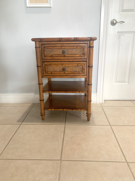 Tommy Bahama Ginger Island Bedside Chest/ Nightstand with Woven Accents