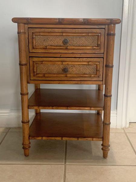 Tommy Bahama Ginger Island Bedside Chest/ Nightstand with Woven Accents