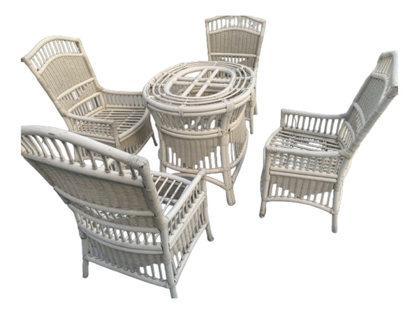 Bamboo and rattan dining set