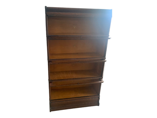 Vintage Macey Furniture 4 Stack Lawyer's Bookcase With Graduated Shelves