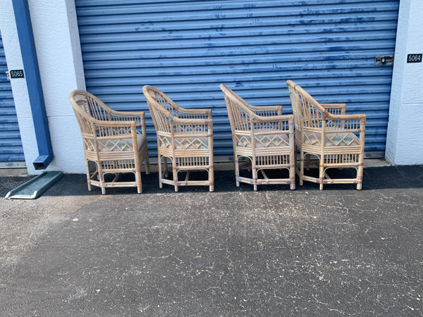 Vintage Coastal Andre Originals Rattan Brighton Chairs set of 4