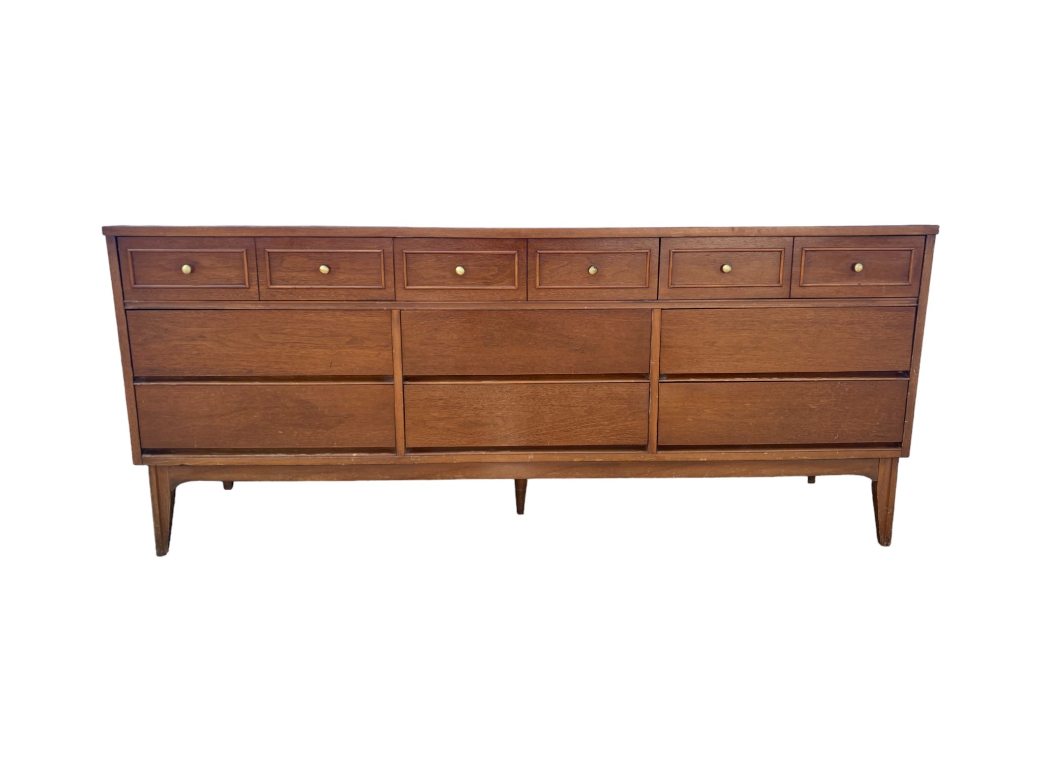 Dixie Furniture Portfolio Walnut 9 Drawer Dresser MCM Dixie Furniture Portfolio Walnut 9 Drawer Dresser MCM