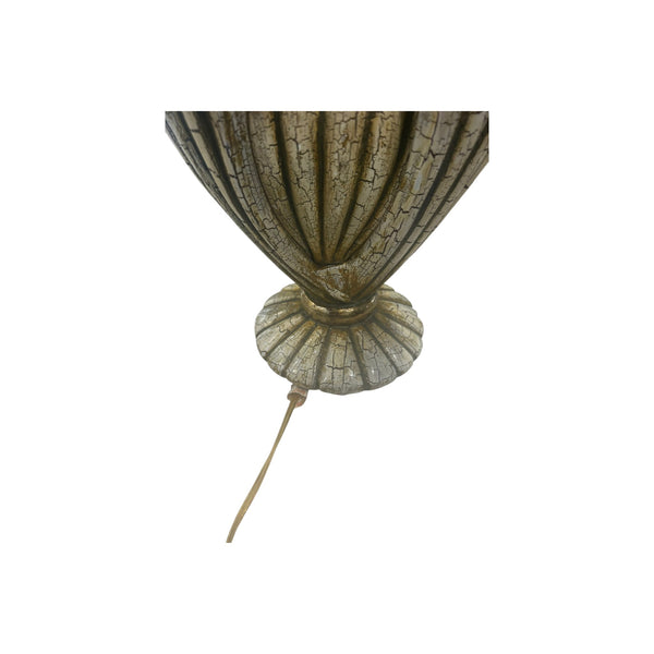 Massive Clam Shell Form Crackle Finish 3 Way Open Coastal Regency Table Lamp