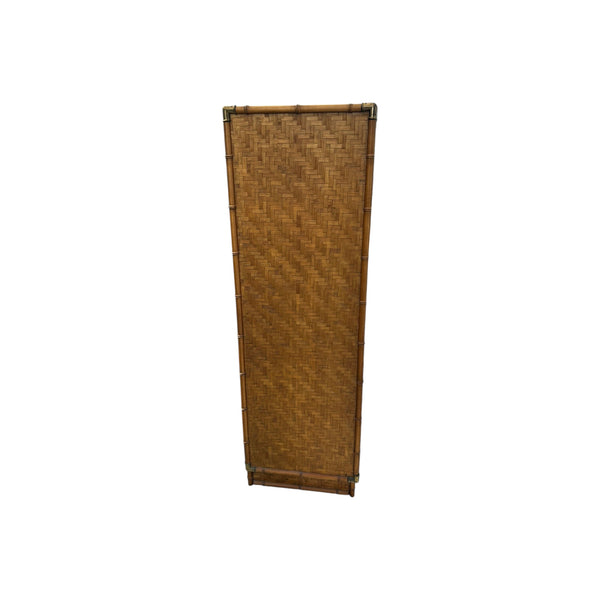 Dixie Flatweave Lingerie Chest-Campaign Coastal Herringbone Wicker Vintage