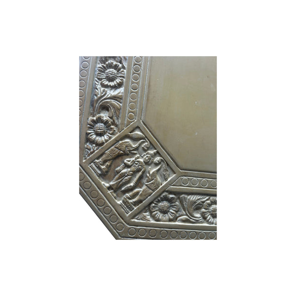 Carved Elephant Heads and Trunks Game Side Table