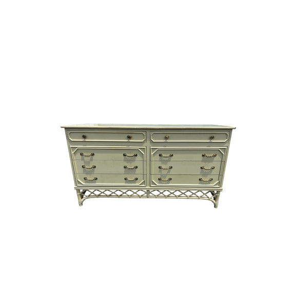 Ficks Reed Faux Bamboo 8 Drawer Dresser Credenza Palm Beach