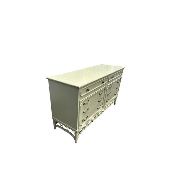 Ficks Reed Faux Bamboo 8 Drawer Dresser Credenza Palm Beach