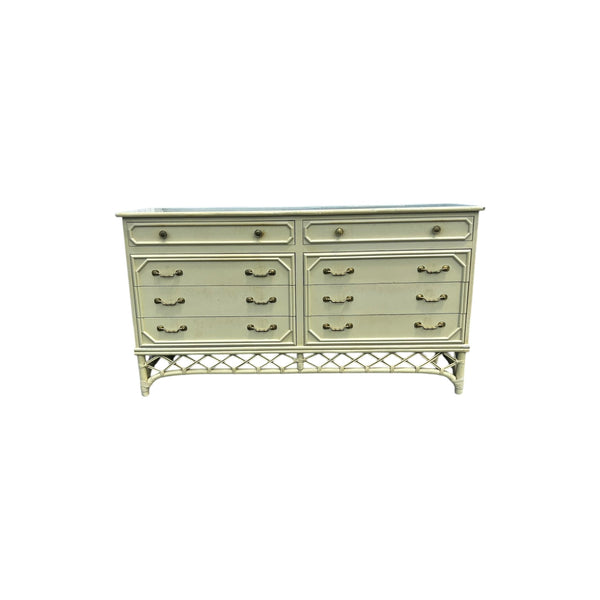 Ficks Reed Faux Bamboo 8 Drawer Dresser Credenza Palm Beach