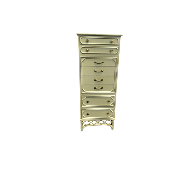 Ficks Reed Faux Bamboo Lingerie Chest Palm beach 8 drawers