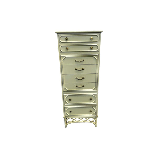 Ficks Reed Faux Bamboo Lingerie Chest Palm beach 8 drawers