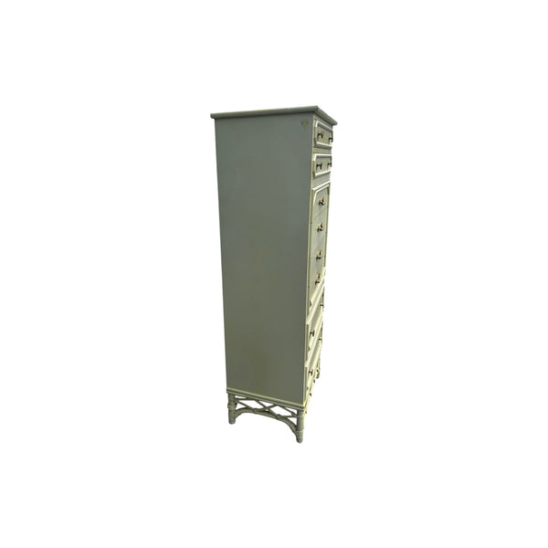 Ficks Reed Faux Bamboo Lingerie Chest Palm beach 8 drawers
