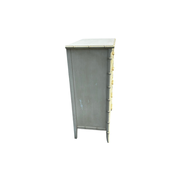 Dixie Aloha Frework Faux Bamboo Chest 5 Drawers