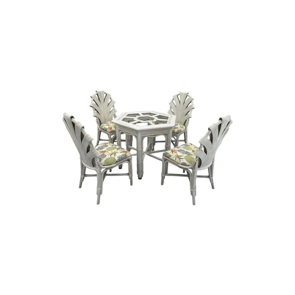 Vintage Split Rattan Dining set with table