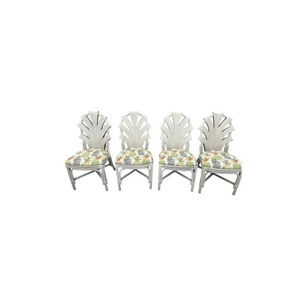 Vintage Split Rattan Dining set with table