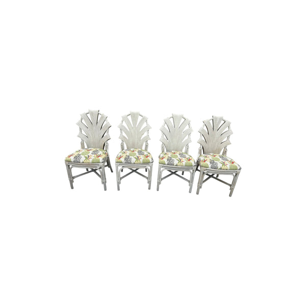 Vintage Split Rattan Dining set with table