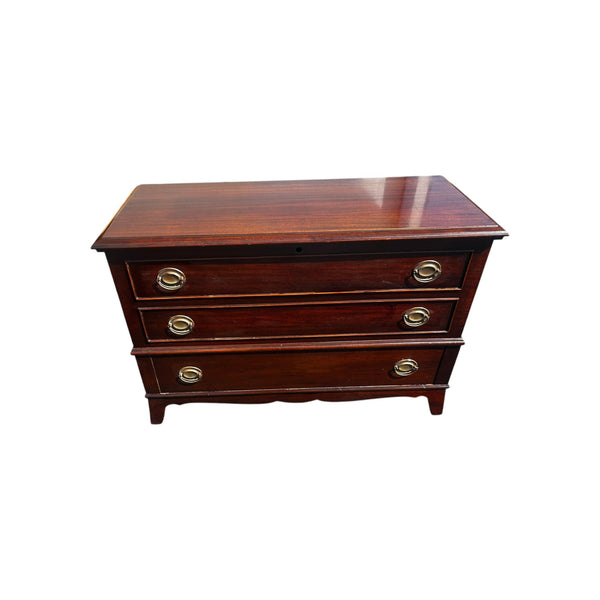 Lane Single Drawer Mahogany Cedar Lined Blanket Chest Hepplewhite