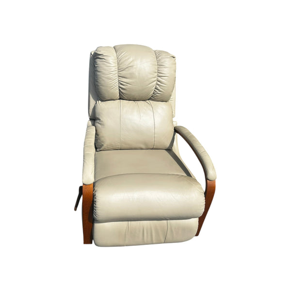 La-Z-Boy Harbor Town Leather Rocking Recliner Marshmallow color