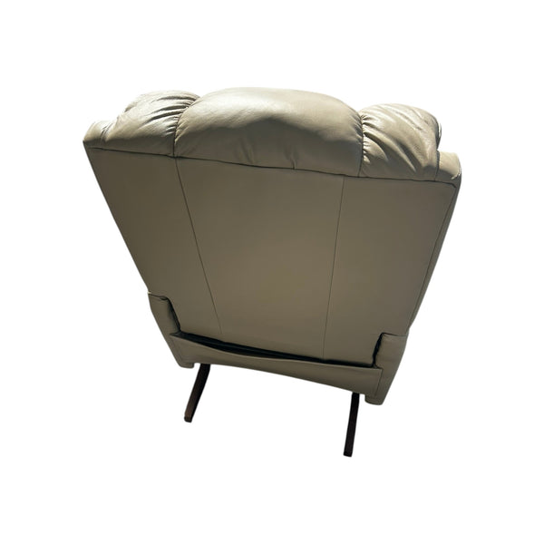 La-Z-Boy Harbor Town Leather Rocking Recliner Marshmallow color