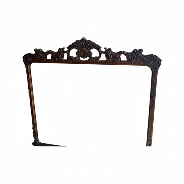 Vanleigh Attributed Early 1900s Flame Mahogany Carved Dresser /mirror Louis XV