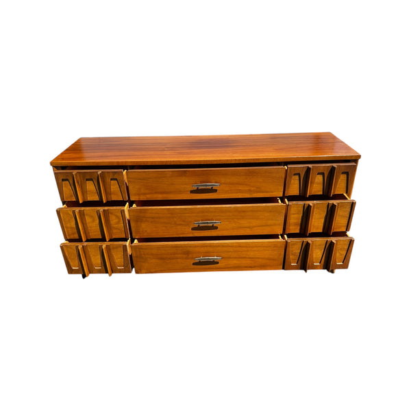 Vtg Kent Coffey "Townhouse" Mid Century Modern 9-Drawer Dresser with mirror