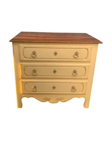 Vintage Ethan Allen Legacy Collection Three Drawer Chest Nightstand