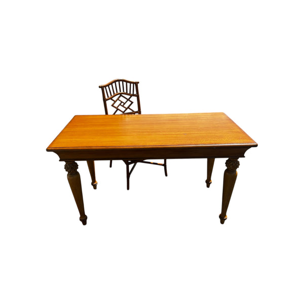 Tommy Bahama Writing desk single drawer with Chippendale bamboo chair