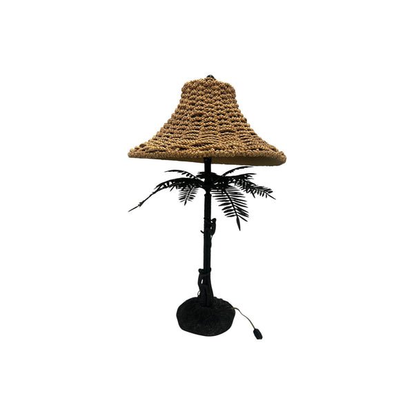 Vintage Maitland Smith Monkeys climbing Palm Tree Bronze Table Lamp Rare
