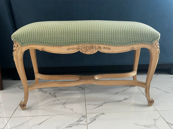 French Country Provincial Louis XV Style Bench