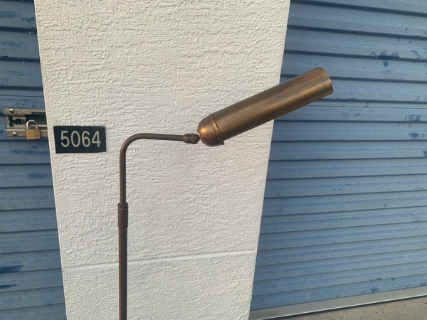 1970s Adjustable Brass Pharmacy Floor Lamp