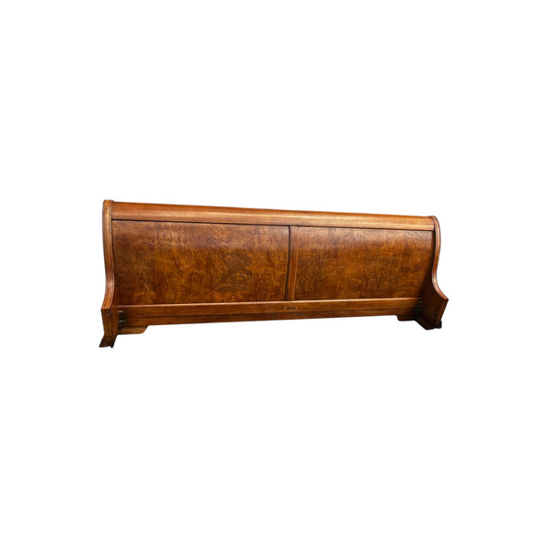 Vintage Thomasville Elysee Sleigh Bed King Size French Carved Burlwood Bed