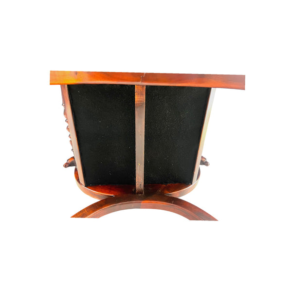 Rams Head Regency Mahogany Bench attributed to Theodore Alexander