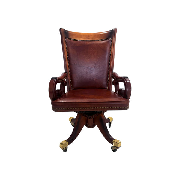 Pulaski Leather Swivel Office Chair with casters