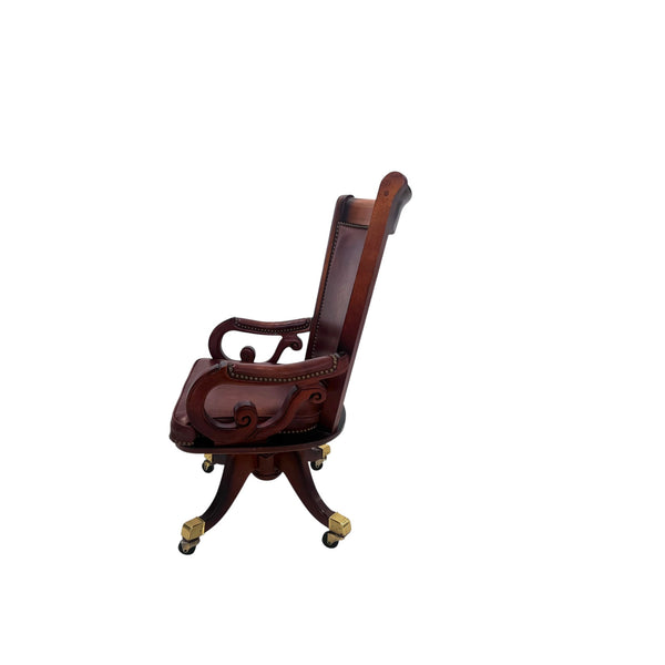 Pulaski Leather Swivel Office Chair with casters