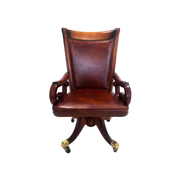 Pulaski Leather Swivel Office Chair with casters