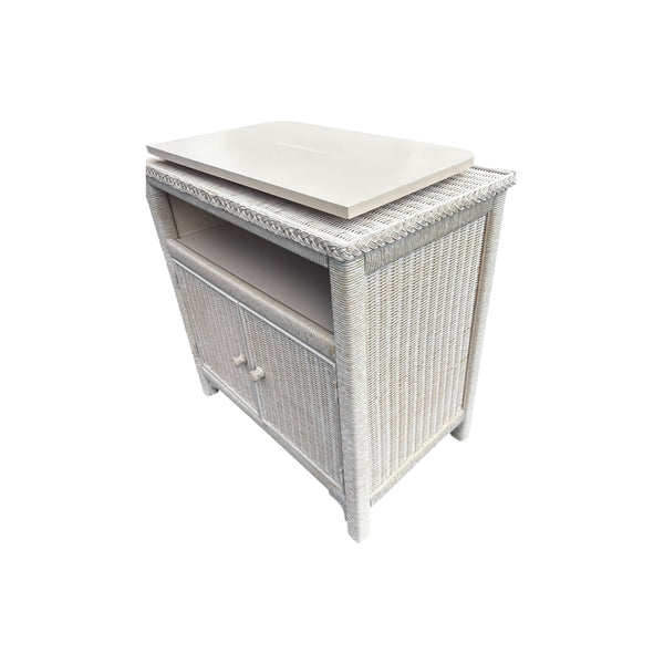 Henry Link Wicker Tv Media cart cabinet