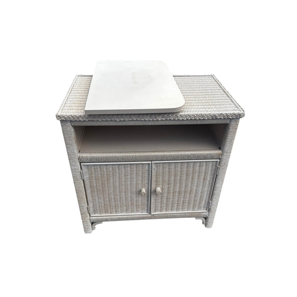 Henry Link Wicker Tv Media cart cabinet