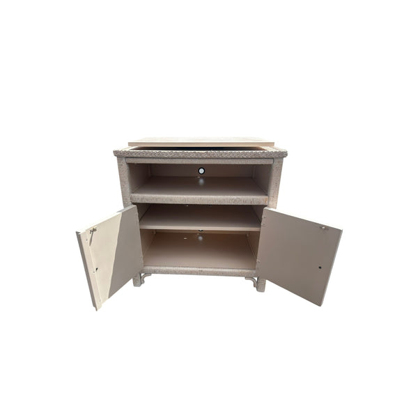 Henry Link Wicker Tv Media cart cabinet
