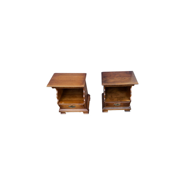 Ethan Allen Classic Manor Maple Nightstands a pair