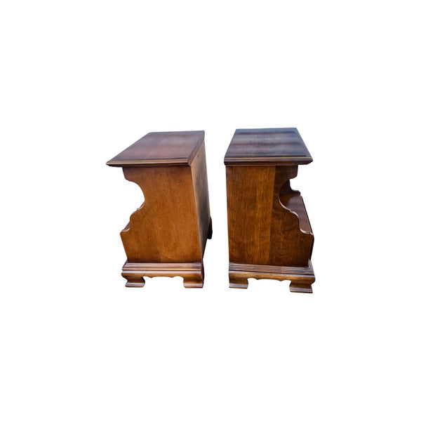 Ethan Allen Classic Manor Maple Nightstands a pair