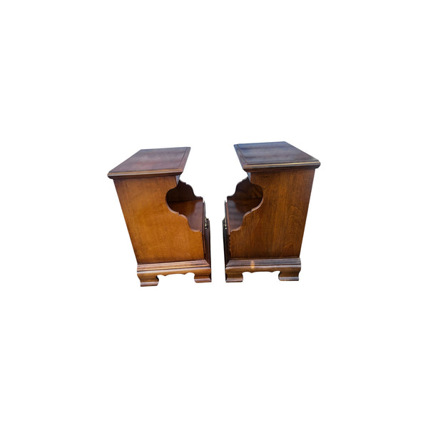 Ethan Allen Classic Manor Maple Nightstands a pair