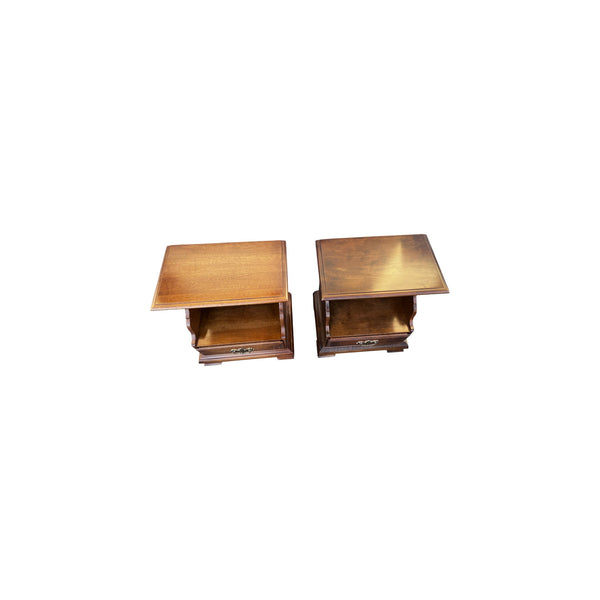 Ethan Allen Classic Manor Maple Nightstands a pair