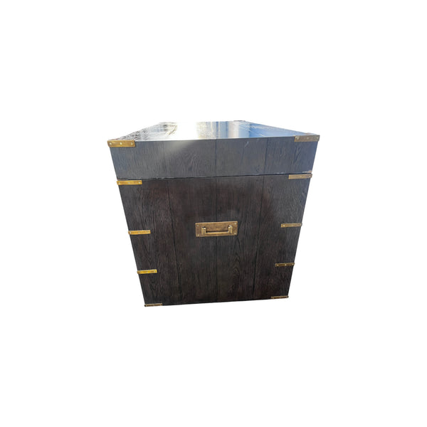 Restoration Hardware Cayden Campaign Desk Waxed black oak